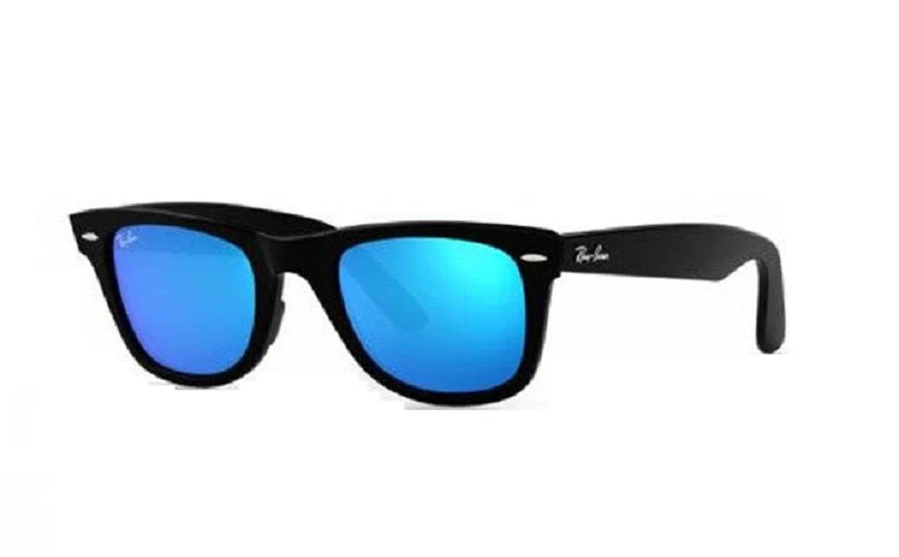 LENTES DE SOL RB WAYFARE RB2140N NEGRO BRILLOSO AZUL ESPEJO