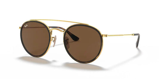 Ray Ban Double Bridge Dorado - Cafe Polarizado