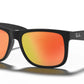 LENTES DE SOL RB JUSTIN RB4165N (NEGRO MATE-NARANJA ESPEJO)