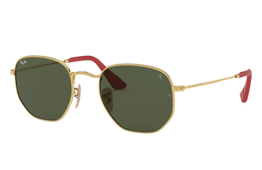 LENTES DE SOL RB HEXAGONAL FLAT RB3548M SCUDERIA FERRARI DORADO VERDE