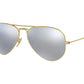 LENTES DE SOL RB PILOTO AVIADO RB3025N DORADO PLATEADO ESPEJO