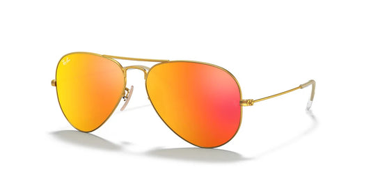 Ray Ban Aviador Dorado - Naranja Espejo