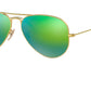 LENTES DE SOL RB PILOTO AVIADO RB3025N DORADO VERDE ESPEJO