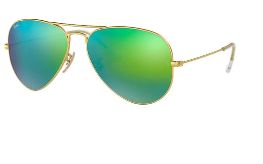LENTES DE SOL RB PILOTO AVIADO RB3025N DORADO VERDE ESPEJO