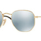 LENTES DE SOL RB HEXAGONAL FLAT RB3548N DORADO PLATEADO