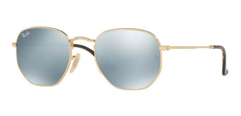 LENTES DE SOL RB HEXAGONAL FLAT RB3548N DORADO PLATEADO