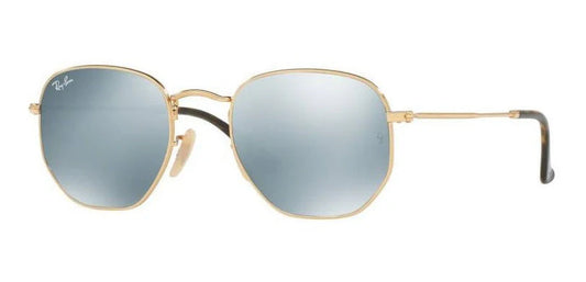 LENTES DE SOL RB HEXAGONAL FLAT RB3548N DORADO PLATEADO