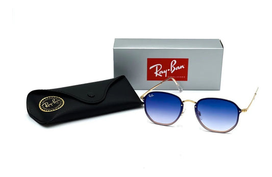 Ray Ban Hexagonal Blaze Dorado - Azul Degradado