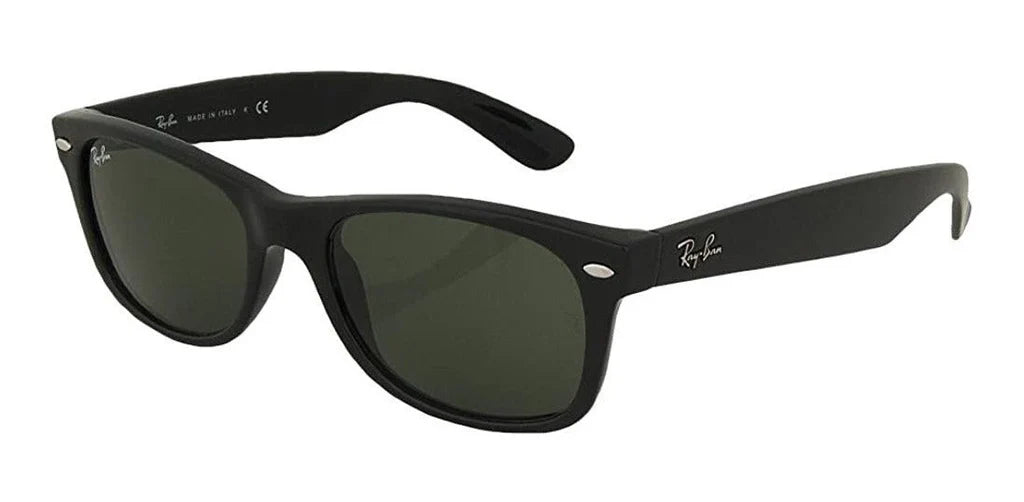 Ray Ban Wayfarer Negro Mate - Verde