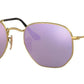 LENTES DE SOL RB HEXAGONAL FLAT RB3548N DORADO LILA ESPEJO