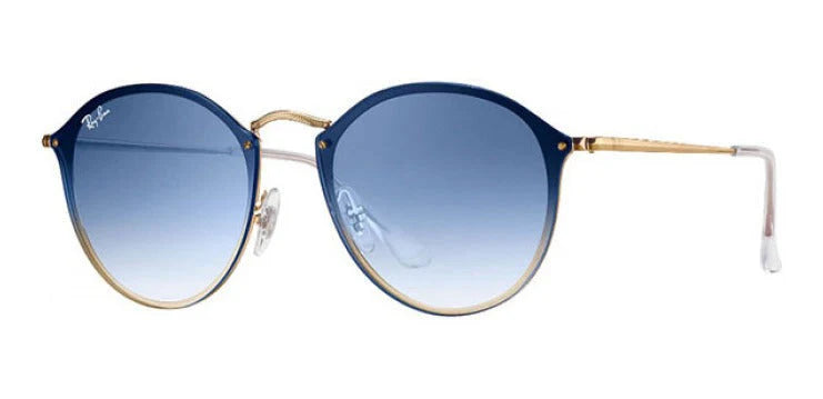 Ray Ban Round Blaze Dorado - Azul Degradado