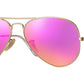 LENTES DE SOL RB PILOTO AVIADO RB3025N DORADO ROSA ESPEJO