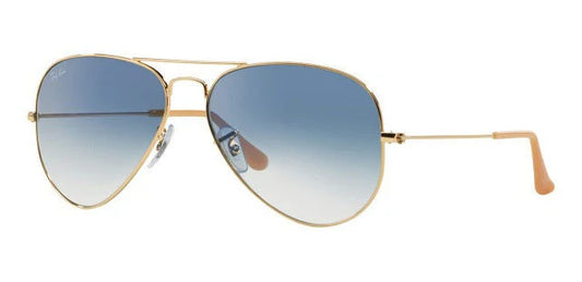 LENTES DE SOL RB PILOTO AVIADO RB3025N DORADO AZUL DEGRADADO