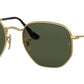 LENTES DE SOL RB HEXAGONAL FLAT RB3548N DORADO VERDE G15