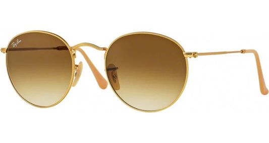 Ray Ban Round Dorado - Cafe Degradado