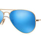 LENTES DE SOL RB PILOTO AVIADO RB3025N DORADO AZUL ESPEJO
