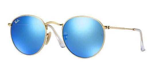 Ray Ban Round Classic Dorado - Azul Espejo