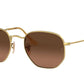 Ray Ban Hexagonal Dorado - Bronce