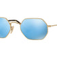 LENTES DE SOL RB OCTAGONAL RB3556N DORADO AZUL ESPEJO