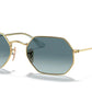 LENTES DE SOL RB OCTAGONAL RB3556N DORADO AZUL DEGRADADO