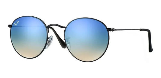 Ray Ban Round Classic Negro - Azul Espejo