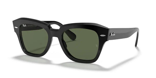 LENTES DE SOL RB STATE STREET RB2186N NEGRO BRILLOSO VERDE G15