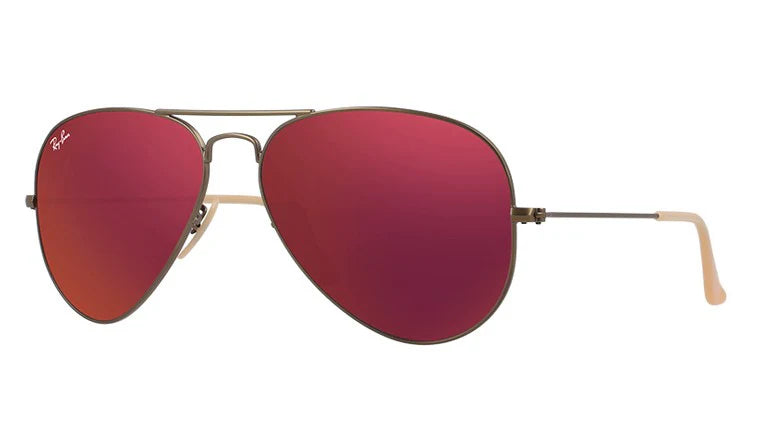LENTES DE SOL RB PILOTO AVIADO RB3025N BRONCE ROJO ESPEJO
