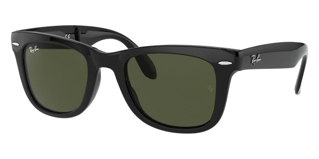 LENTES DE SOL RB WAYFARE FOLDING RB4105N NEGRO BRILLOSO VERDE G15
