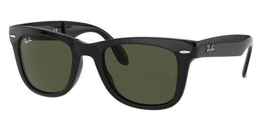 LENTES DE SOL RB WAYFARE FOLDING RB4105N NEGRO BRILLOSO VERDE G15