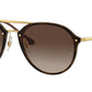 LENTES DE SOL RB BLAZE DOUBLE BRIDGE RB4292N DORADO CAFÉ DEGRADADO