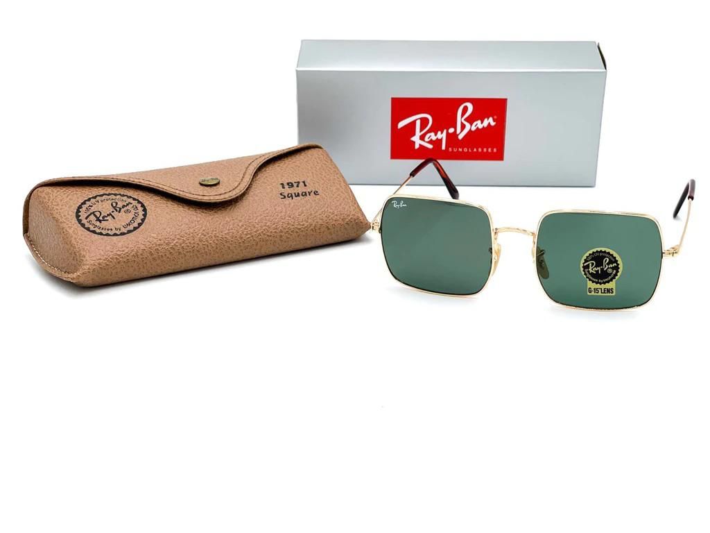 Ray Ban Square Dorado-Verde