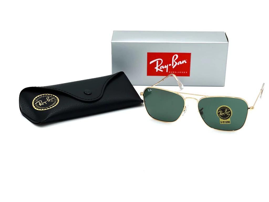 Ray Ban Caravan Dorado-Verde