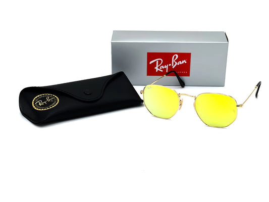 Ray Ban Hexagonal Dorado-Amarillo