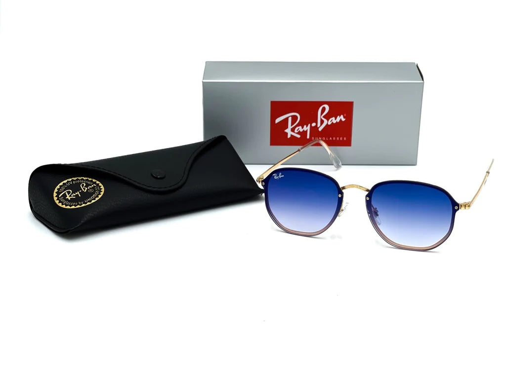 Ray Ban Hexagonal Blaze Dorado-Azul degradado