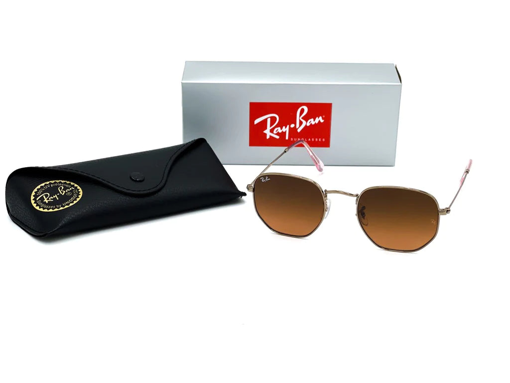 Ray Ban Hexagonal Bronce-Cafe