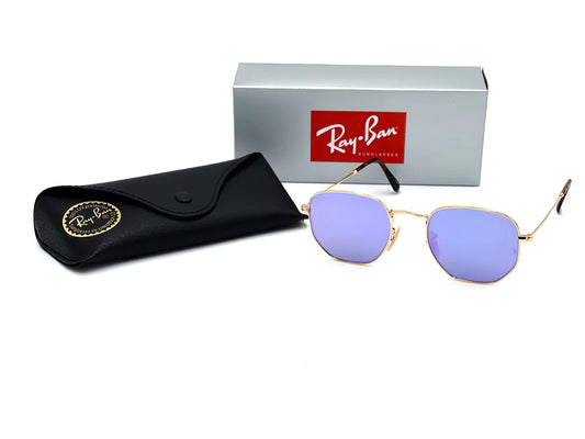 Ray Ban Hexagonal Dorado-Lila