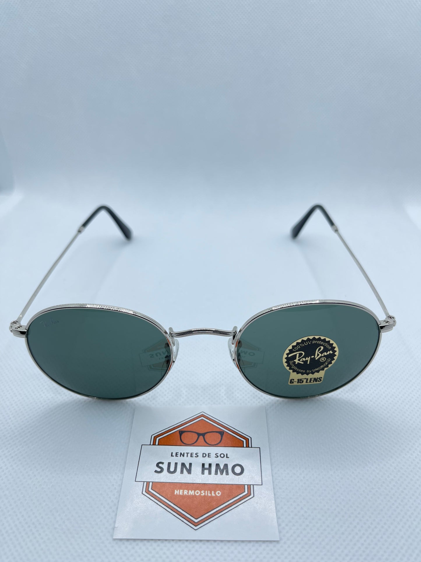 Ray Ban Round Classic Plata-Verde