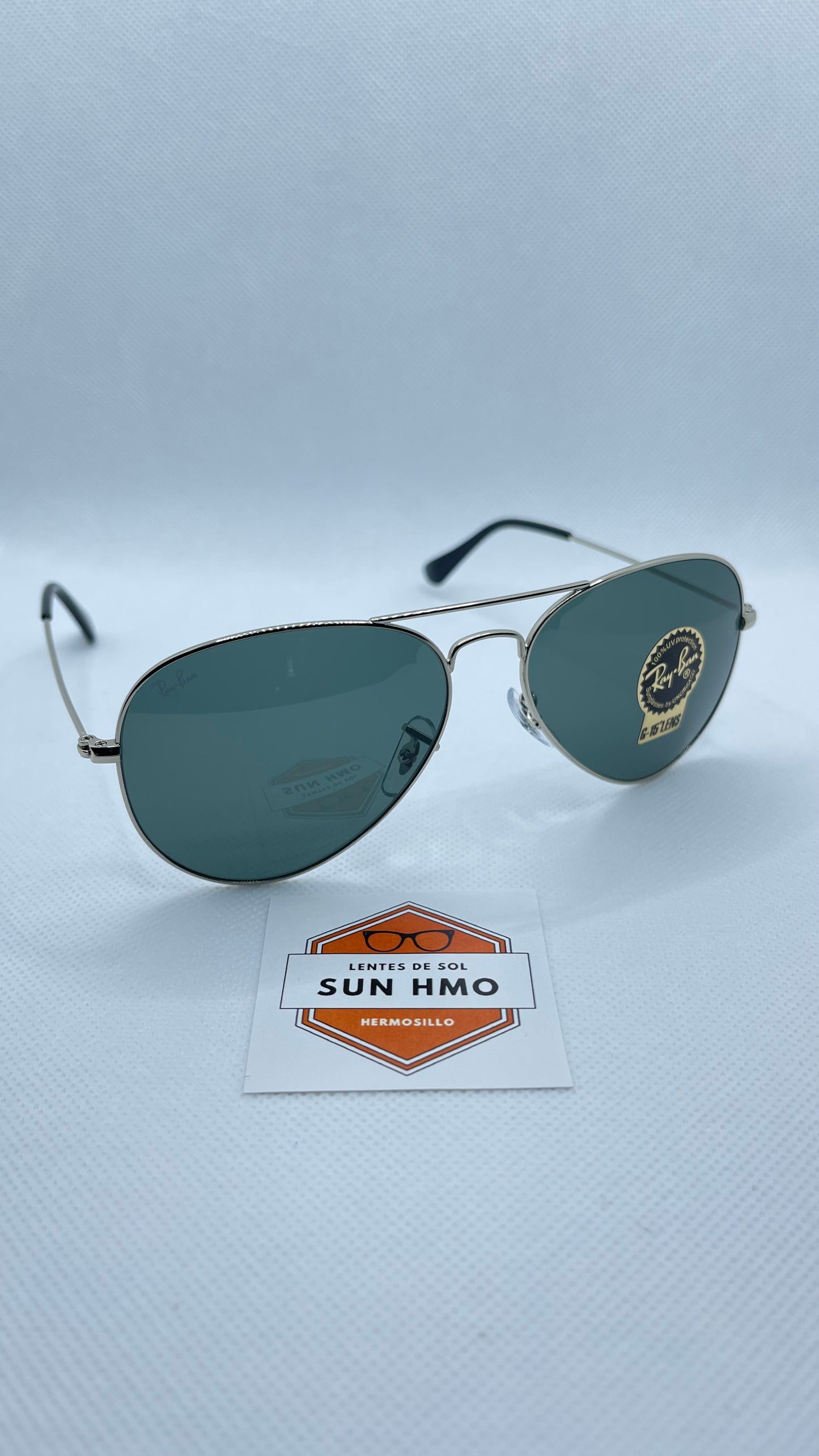 Ray Ban Aviador Plata-Verde