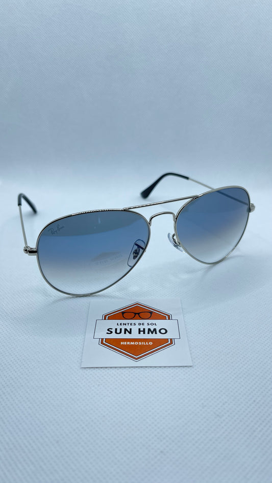 Ray Ban Aviador Plata-Azul Degradado