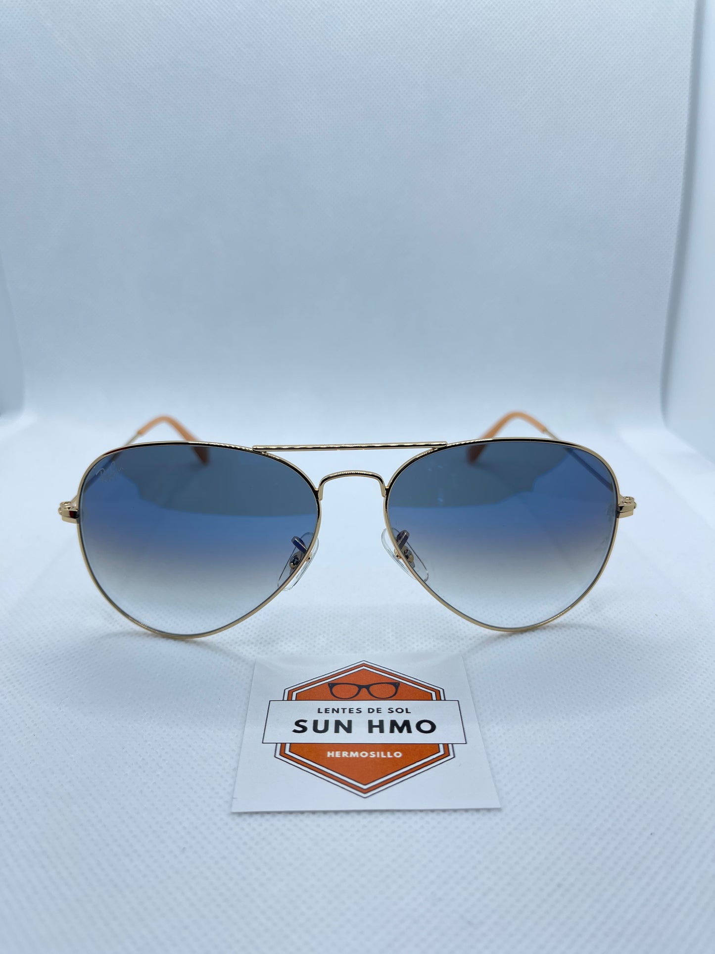 Ray Ban Aviador Dorado-Azul degradado