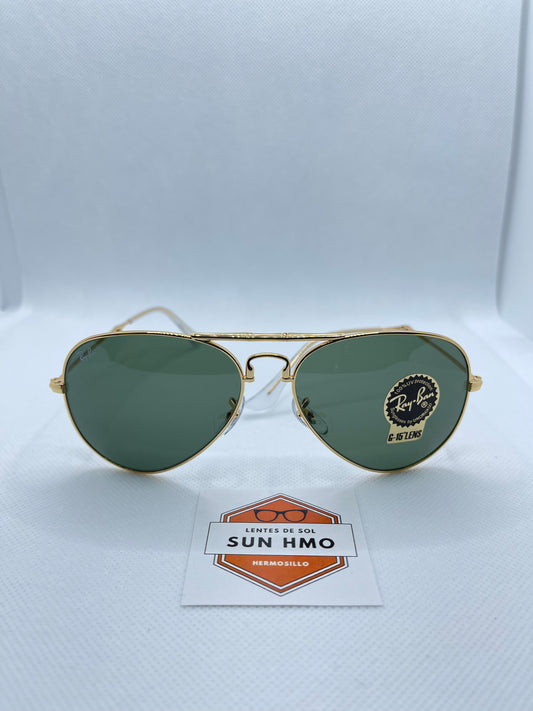 Ray Ban Aviador Folding Dorado-Verde