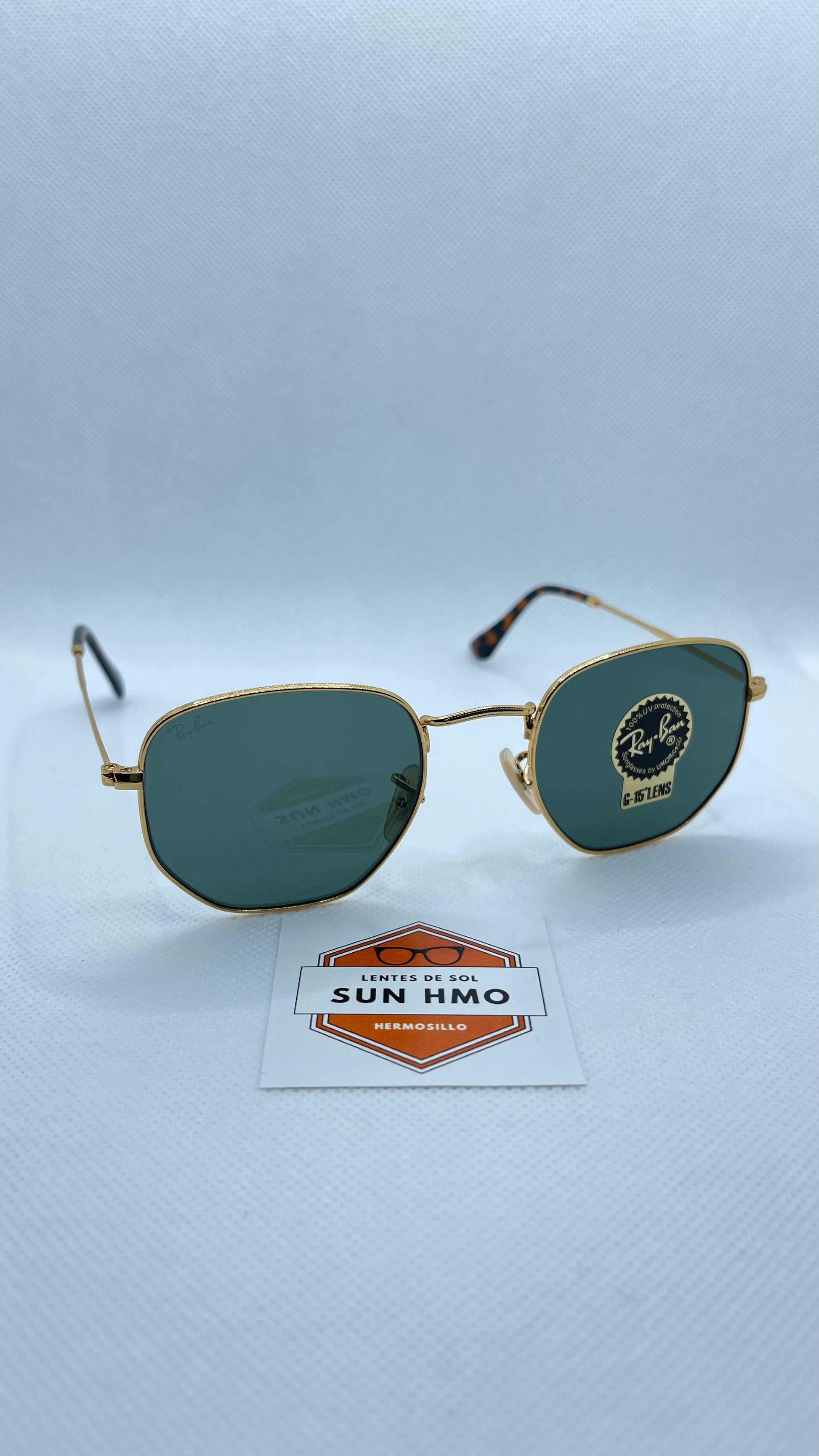 Óculos de Sol Ray-Ban Hexagonal Dourado Lentes Verdes com Proteção Uva e  Uvb, Óculos Feminino Ray-Ban Nunca Usado 43732816