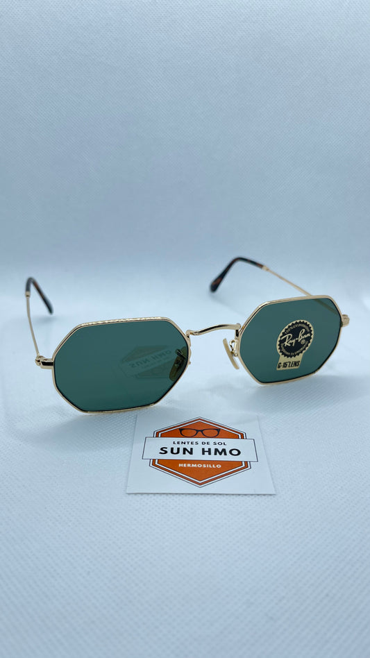 Ray Ban Octagonal Dorado-Verde