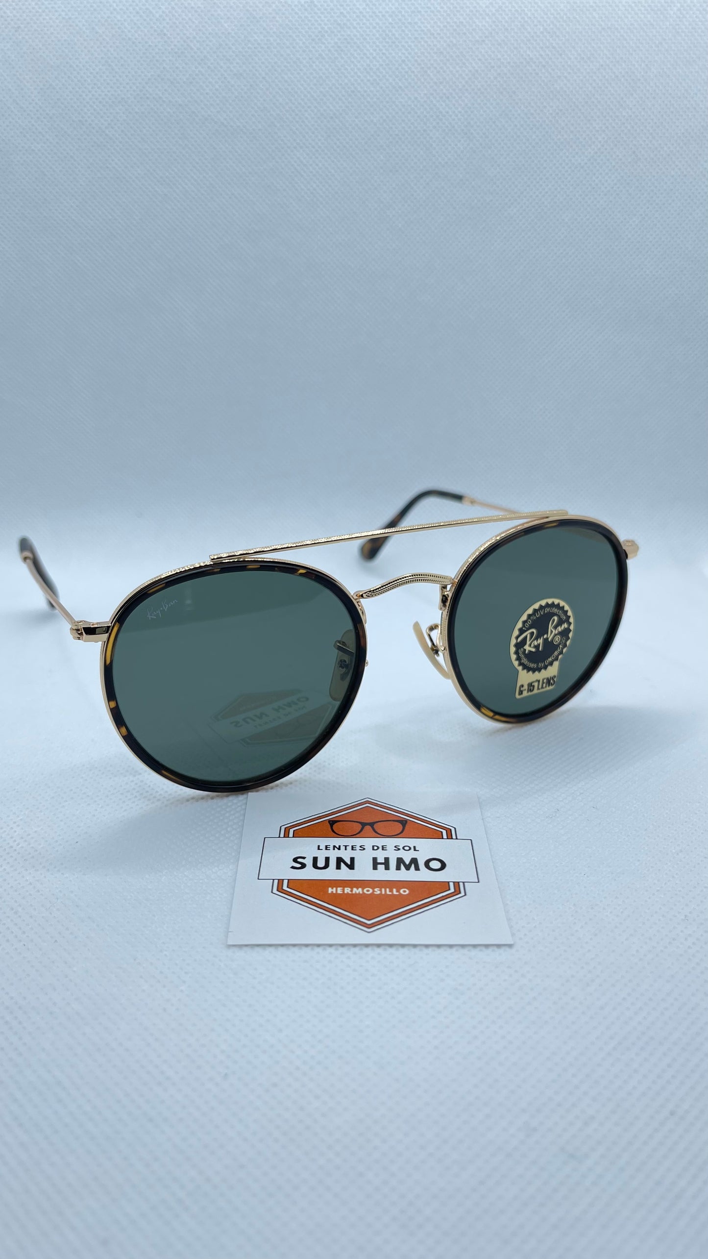 Ray Ban Double Bridge Dorado-Verde