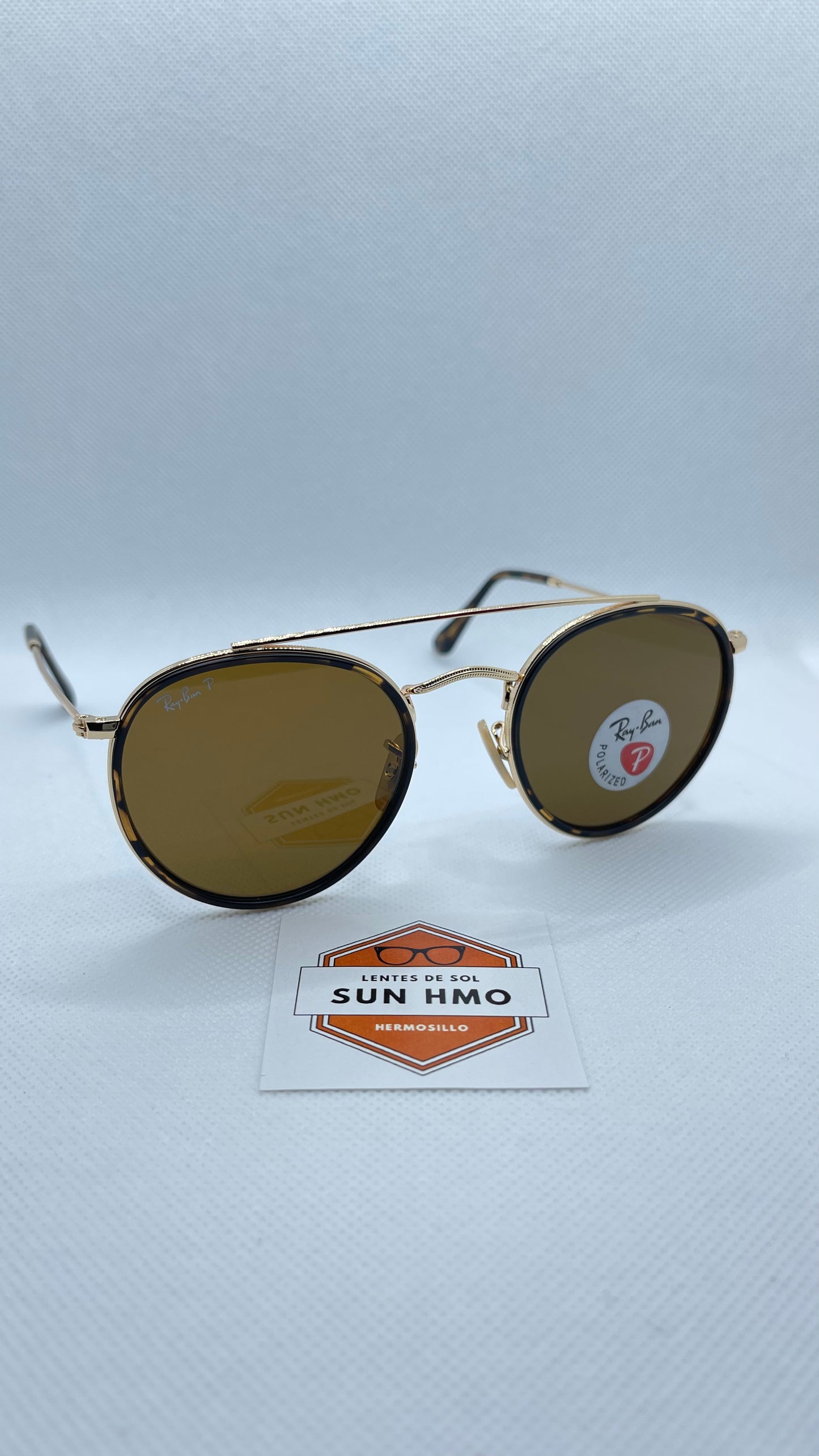 Ray Ban Double Bridge Dorado-Cafe Degradado Polarizado