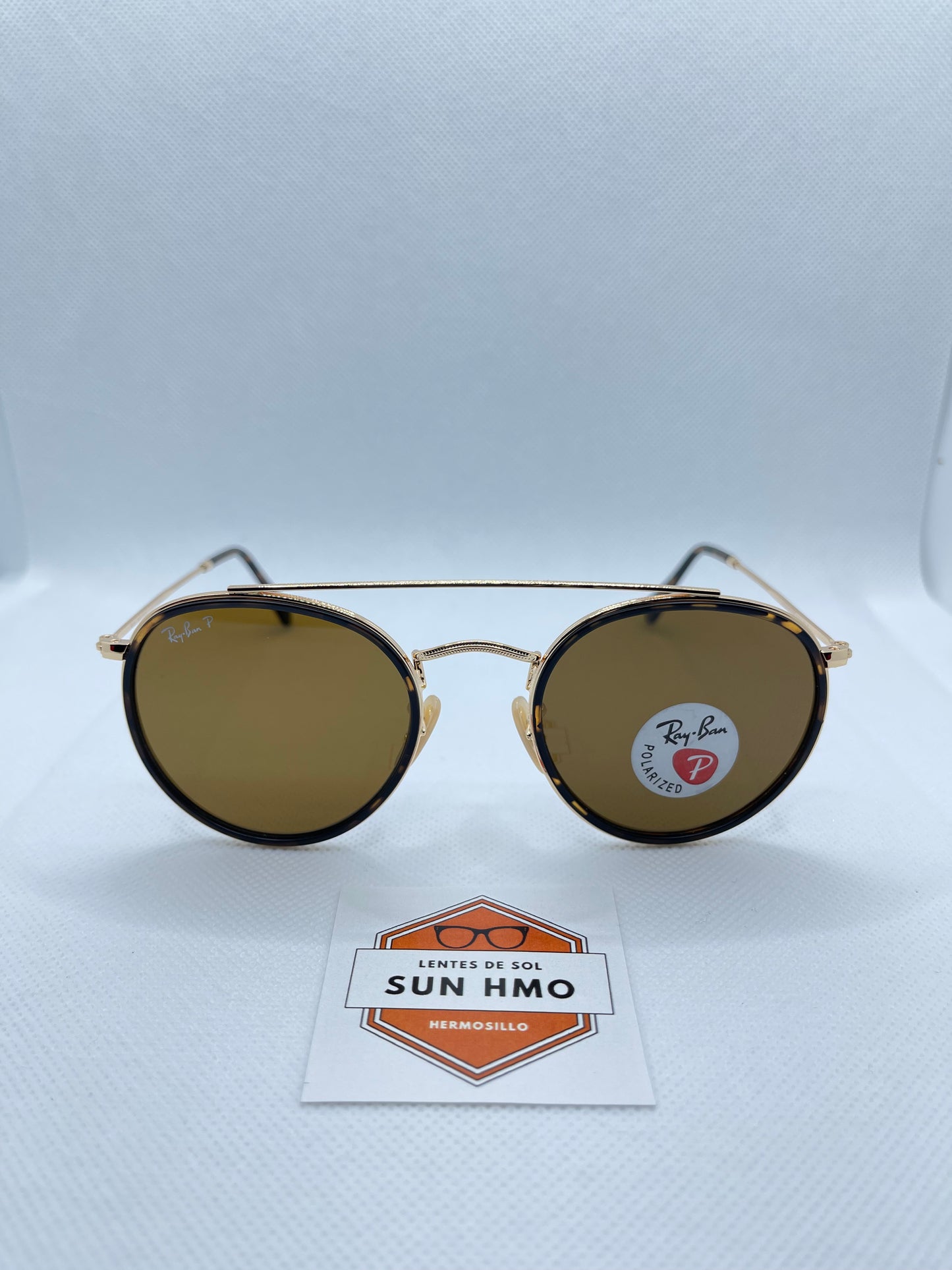 Ray Ban Double Bridge Dorado-Cafe Degradado Polarizado