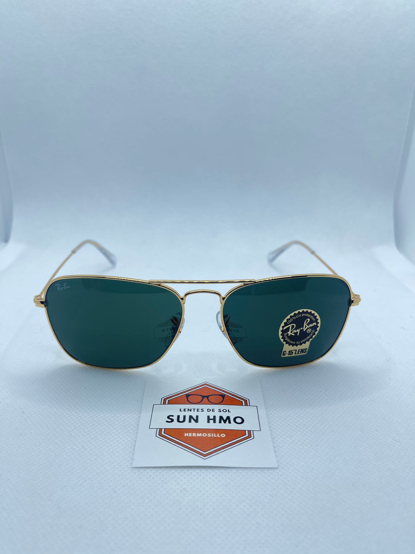 Ray Ban Caravan Dorado-Verde