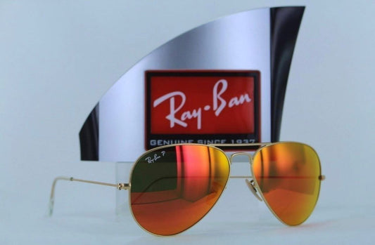 Ray Ban Aviador Dorado-Rojo