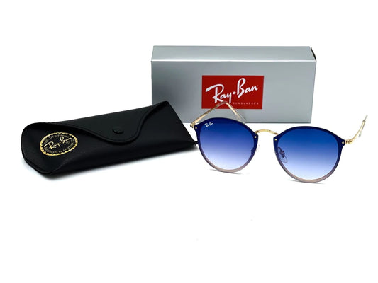 Ray Ban Round Blaze Negro-Azul degradado