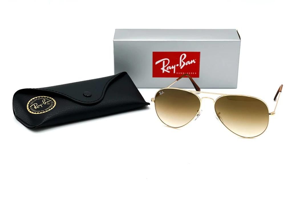 Ray Ban Aviador Dorado-Cafe Degradado